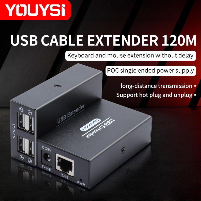 Lan Cable Gaming - 120m usb2.0 extensor sobre ethernet rj45