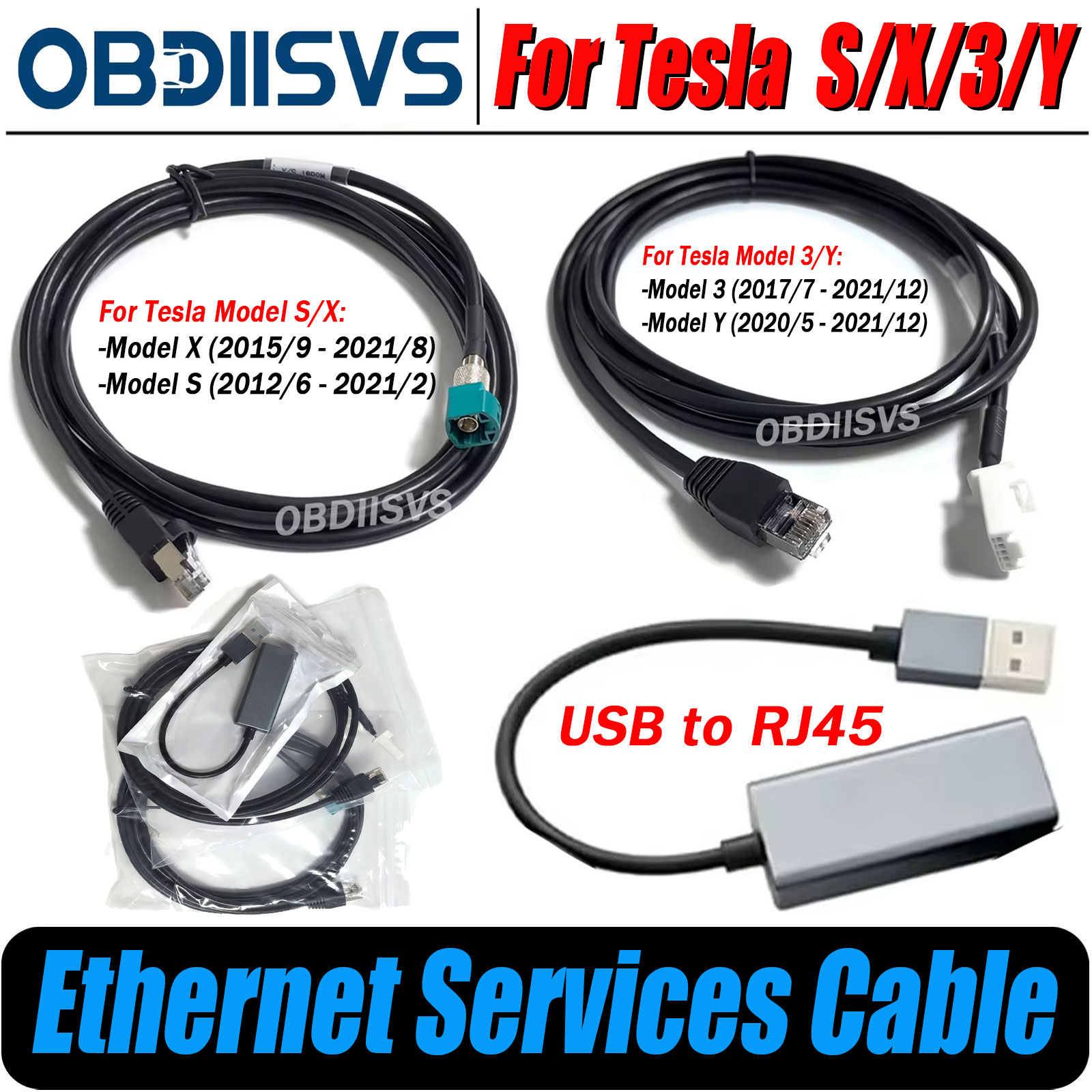 Lan Cable Gaming - Cabo Ethernet para Tesla Model S/X