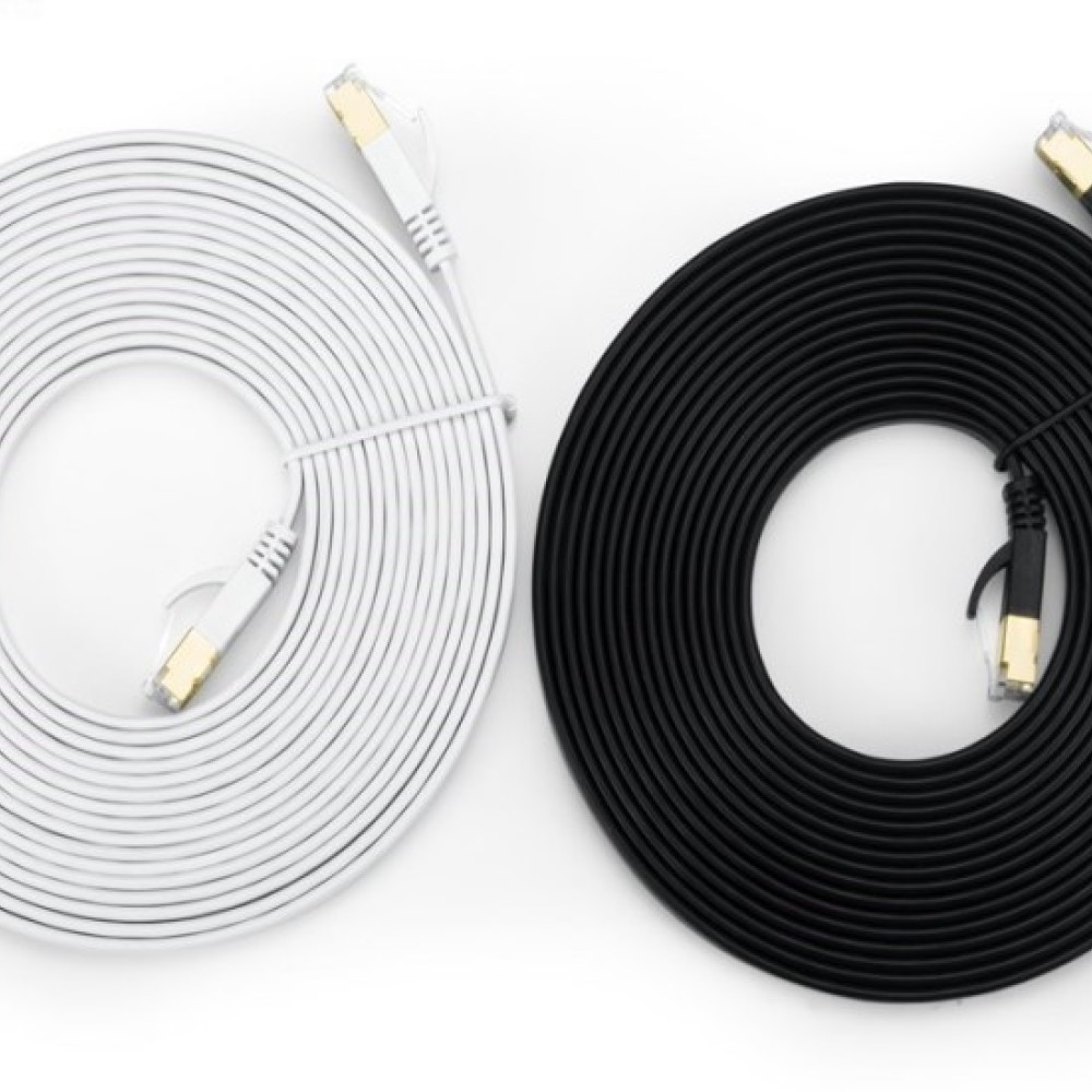 Lan Cable Gaming - Cabo de rede plano cat7 resistente,
