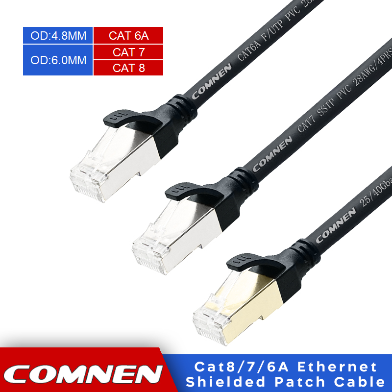 Lan Cable Gaming - Comnen-alta velocidade cabo ethernet cat8 40gbps
