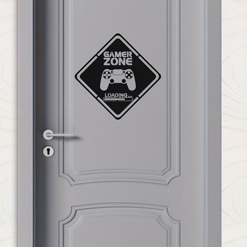 Gaming Console Room - 1pc zona gamer porta decalque adesivo