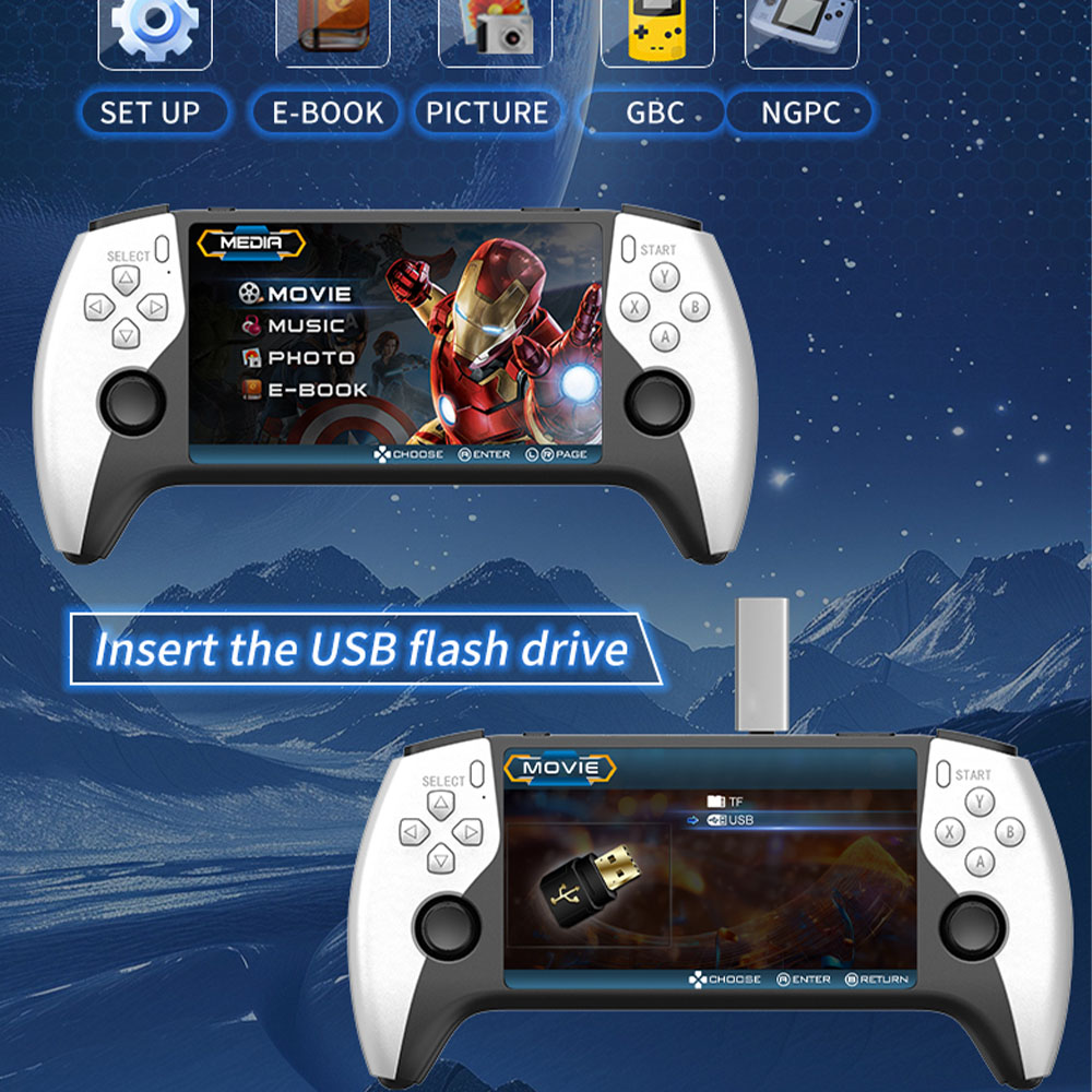 Novo Console de Jogos Portátil - Gaming Console.Emulators avaliação e preço