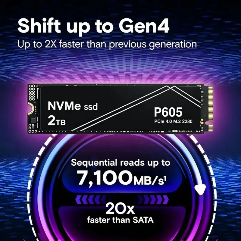 SSD NVMe PCIe Gen P605 de Alta - Gaming Console Sale avaliação e preço