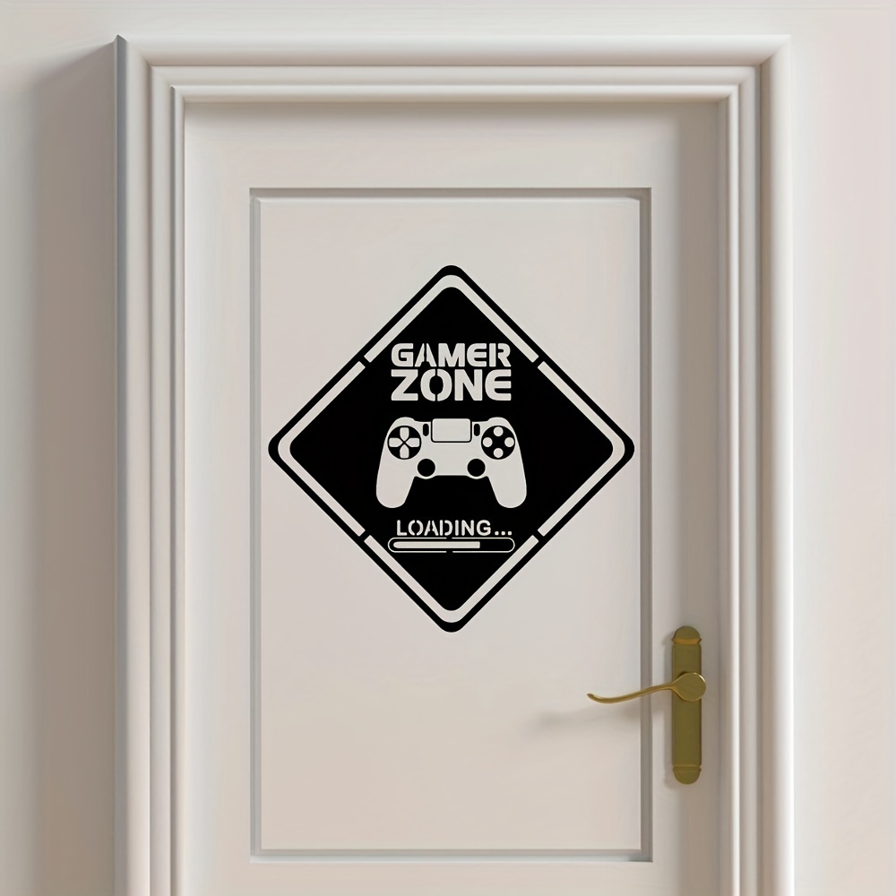 1pc zona gamer porta decalque  - Gaming Console Room avaliação e preço